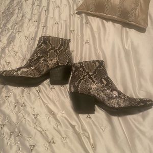 Sam Edelman snakeskin booties